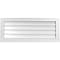 Ekena Millwork Vertical Surface Mount PVC Gable Vent w/ 2"W x 2"H , Brickmould Sill Frame, 34"W x 14"H GVPVE34X1403SN - alternate 1
